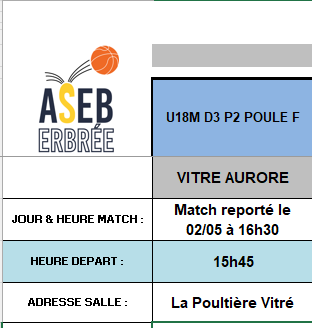 Planning du 2 Mai 2026