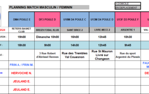 Planning du 30 Novembre/1er Décembre