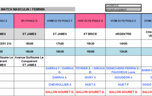 Planning du 23 et 24 Janvier 2026