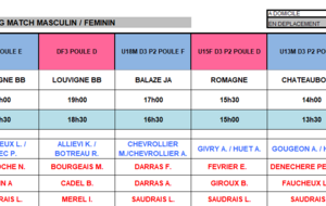 Planning du 7 Mars 2026