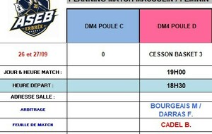 Planning du 26 septembre 2026 à domicile !