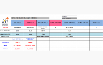 Planning du 11 Avril 2026